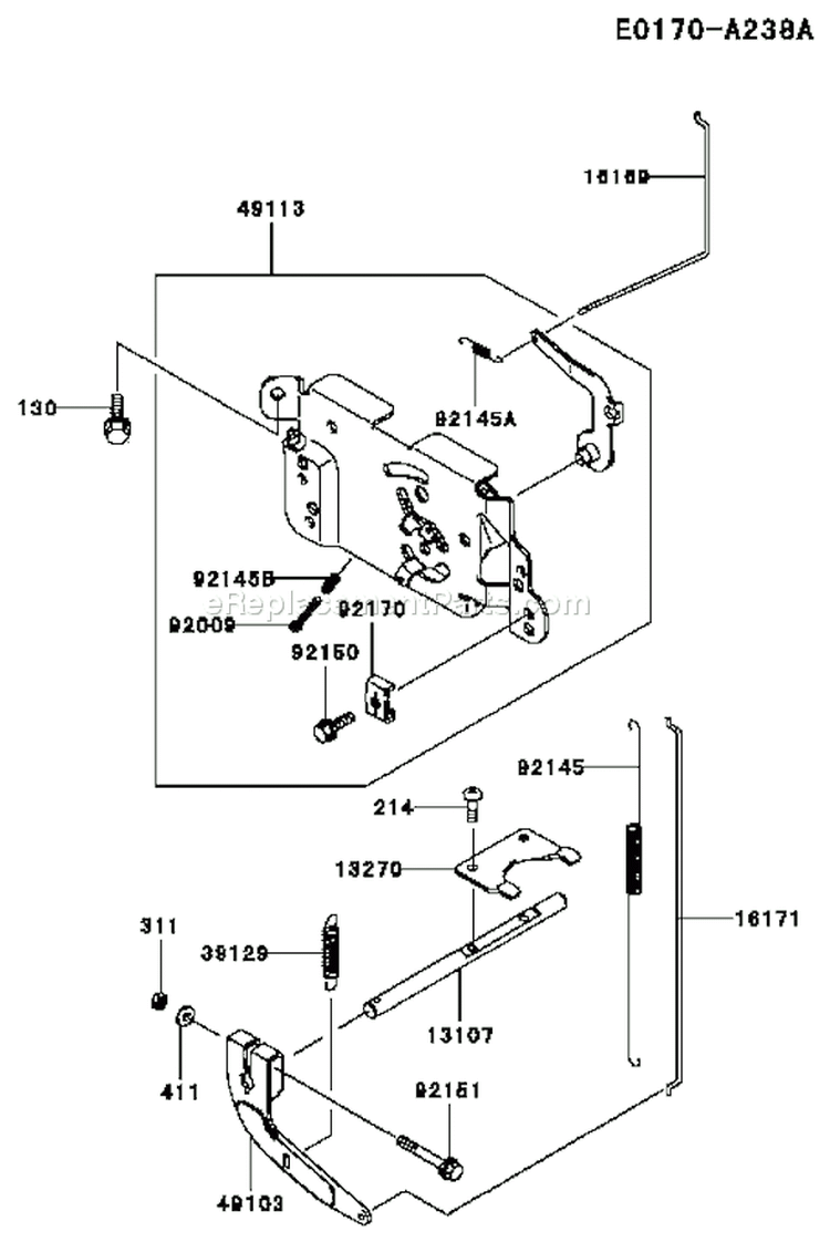 Page C Diagram and Parts List for FH500V AS13 Kawasaki Engine