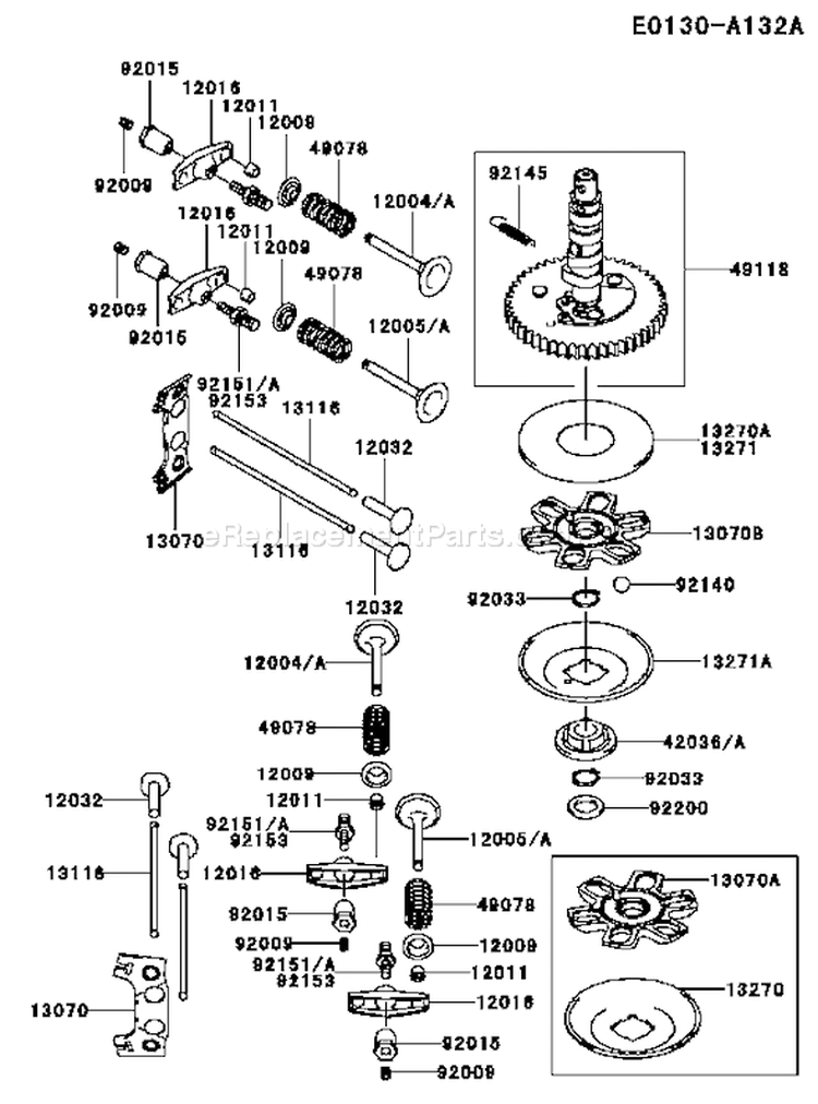 Page L Diagram and Parts List for FH500V AS15 Kawasaki Engine