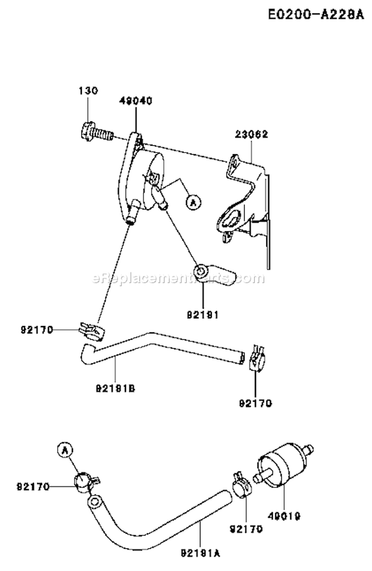 Page G Diagram and Parts List for FH500V AS02 Kawasaki Engine
