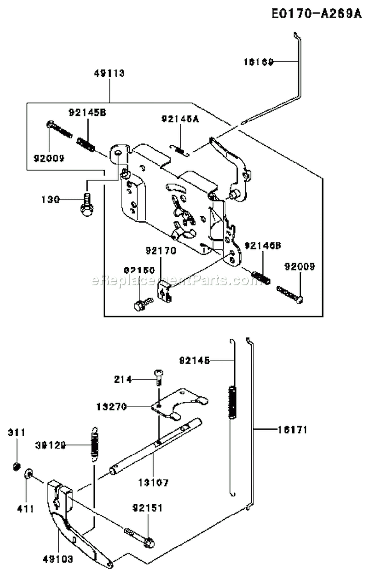 Page C Diagram and Parts List for FH500V AS17 Kawasaki Engine