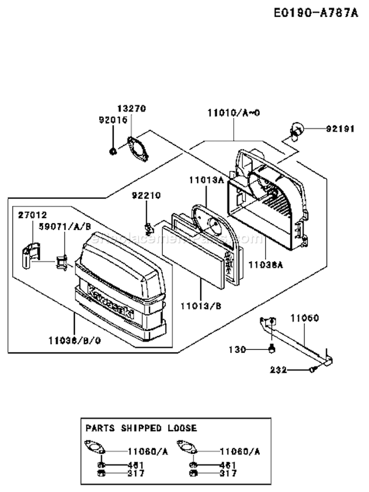 Page A Diagram and Parts List for FH500V AS19 Kawasaki Engine