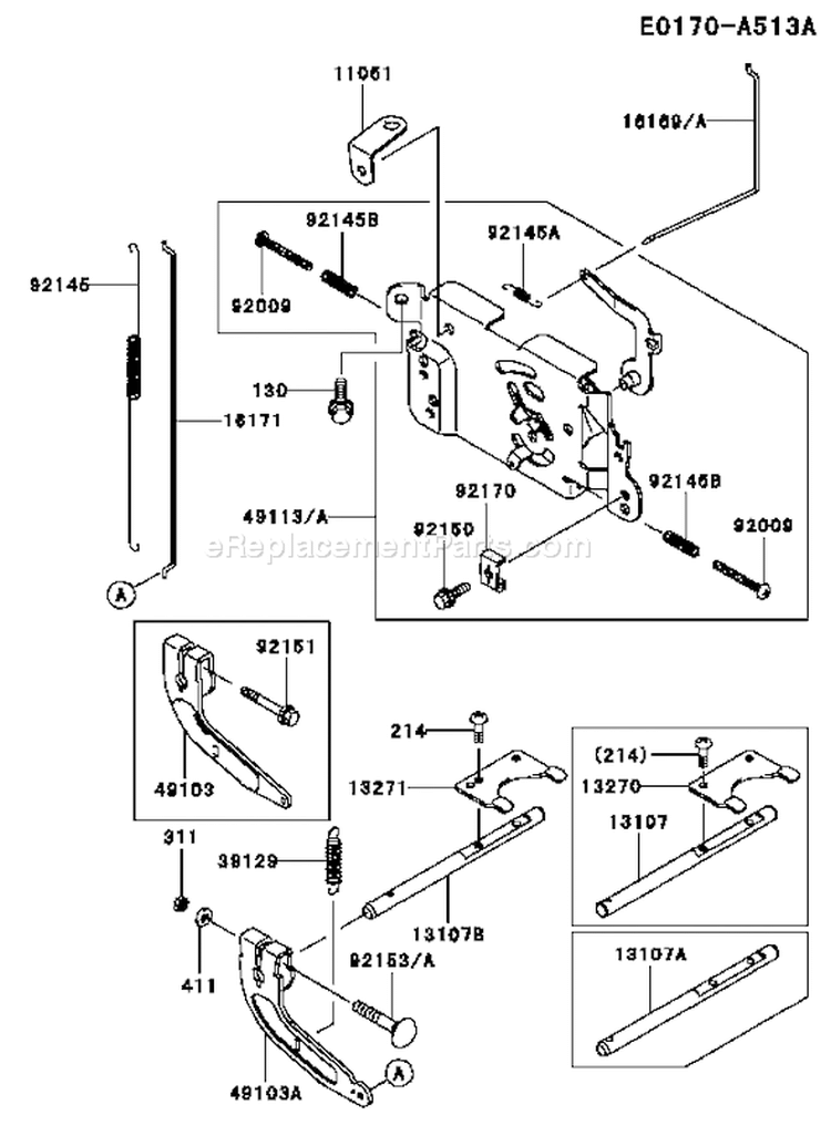 Page C Diagram and Parts List for FH500V AS15 Kawasaki Engine