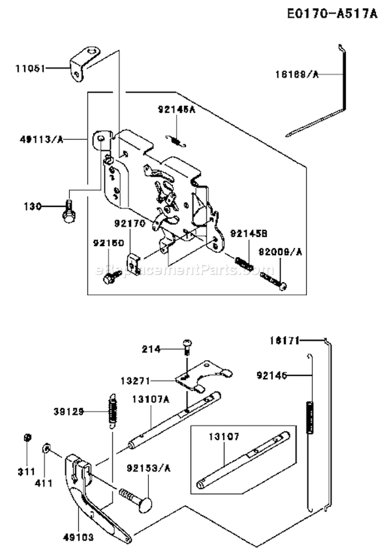 Page C Diagram and Parts List for FH500V AS23 Kawasaki Engine