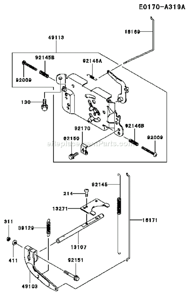 Page C Diagram and Parts List for FH500V AS25 Kawasaki Engine