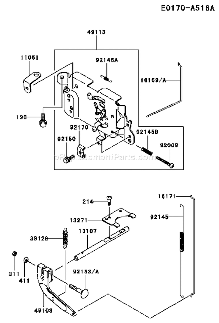Page C Diagram and Parts List for FH500V AS26 Kawasaki Engine