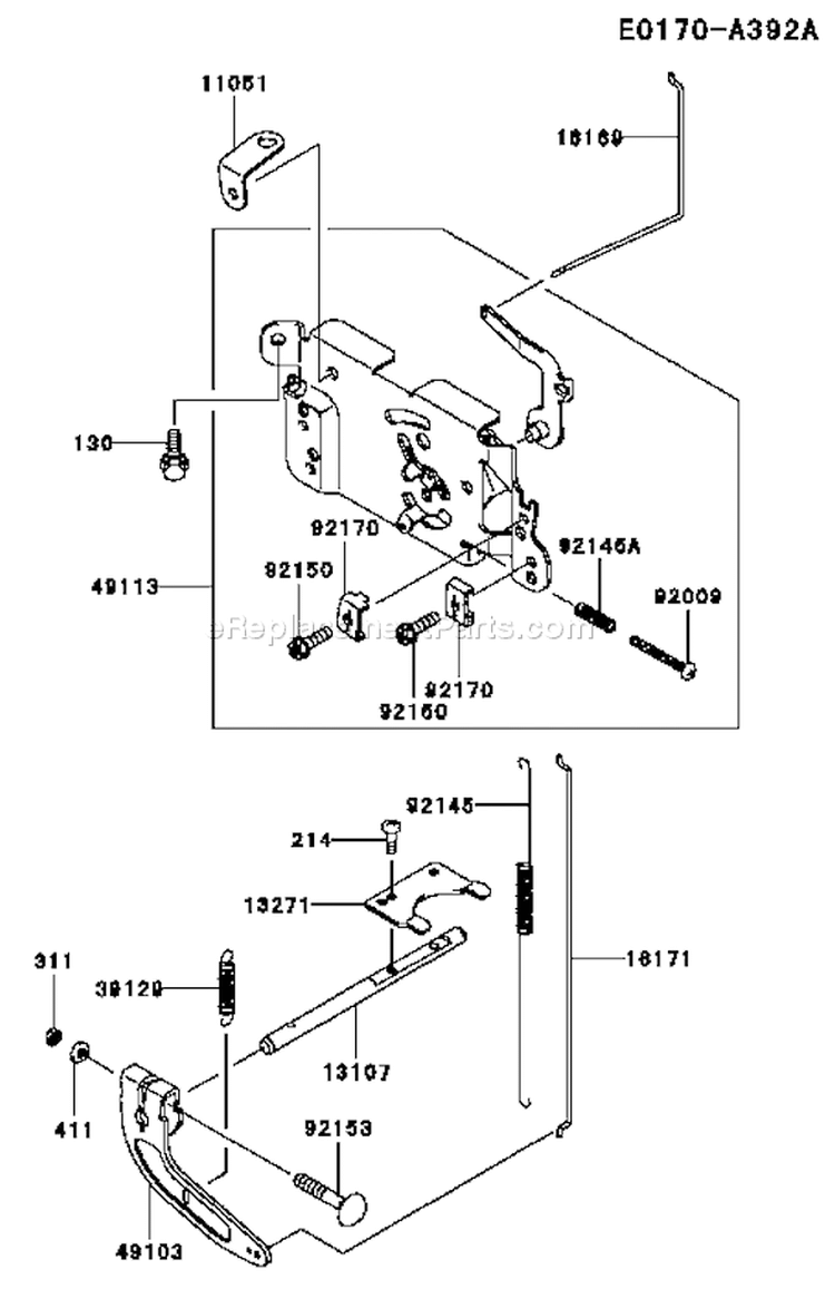 Page C Diagram and Parts List for FH451V CS04 Kawasaki Engine