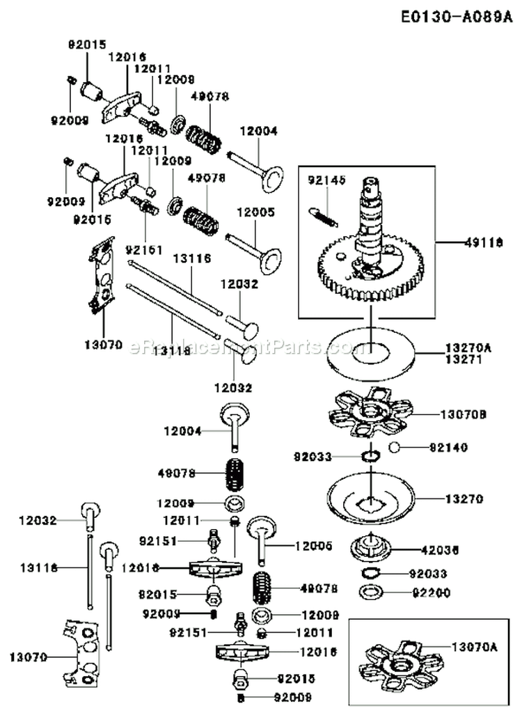 Page L Diagram and Parts List for FH500V BS04 Kawasaki Engine