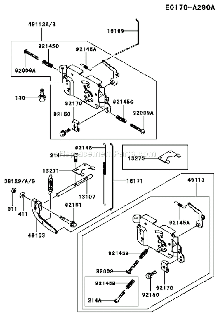 Page C Diagram and Parts List for FH500V BS04 Kawasaki Engine