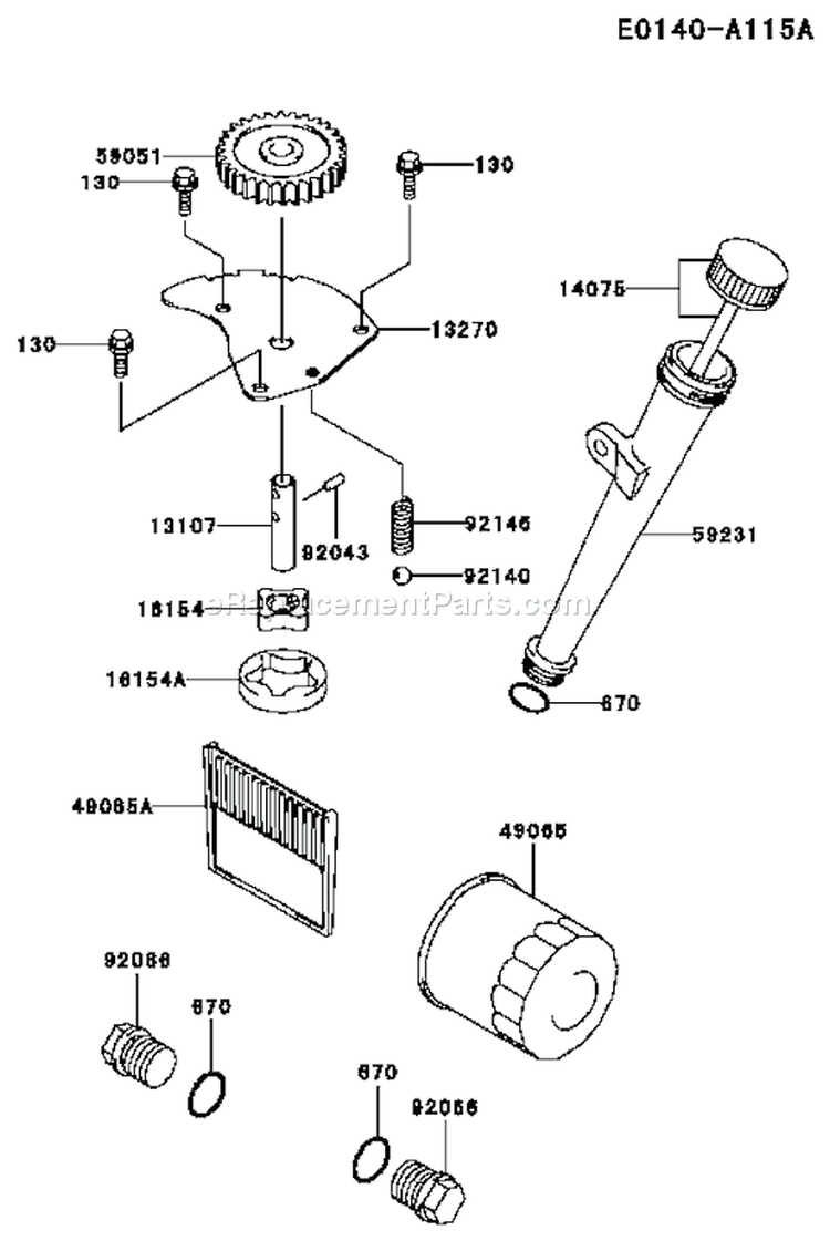 Page I Diagram and Parts List for FH500V BS04 Kawasaki Engine