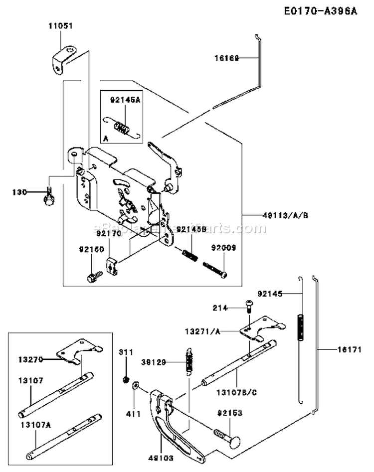 Page C Diagram and Parts List for FH500V BS06 Kawasaki Engine