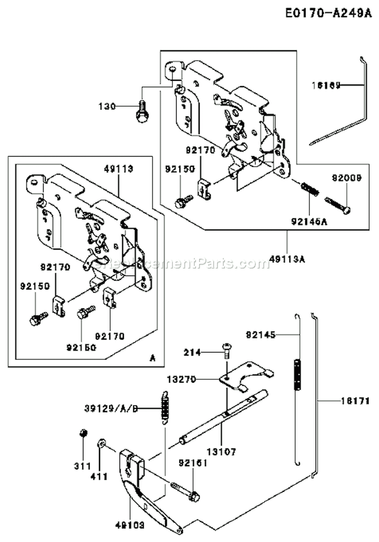 Page C Diagram and Parts List for FH500V BS09 Kawasaki Engine