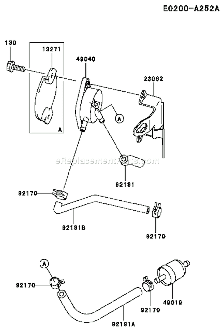 Page G Diagram and Parts List for FH500V BS09 Kawasaki Engine
