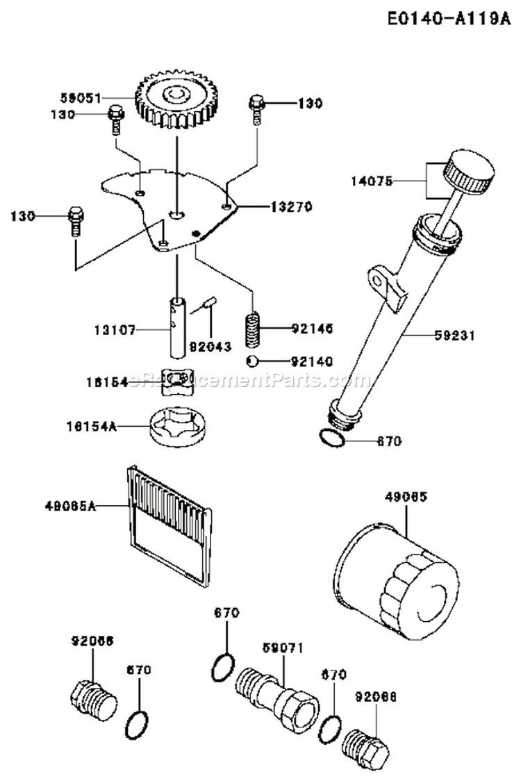Page I Diagram and Parts List for FH500V BS09 Kawasaki Engine