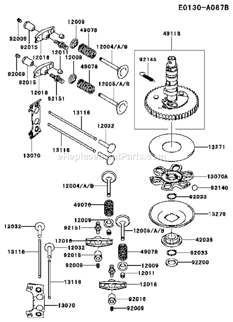 Page L Diagram and Parts List for FH500V AS20 Kawasaki Engine