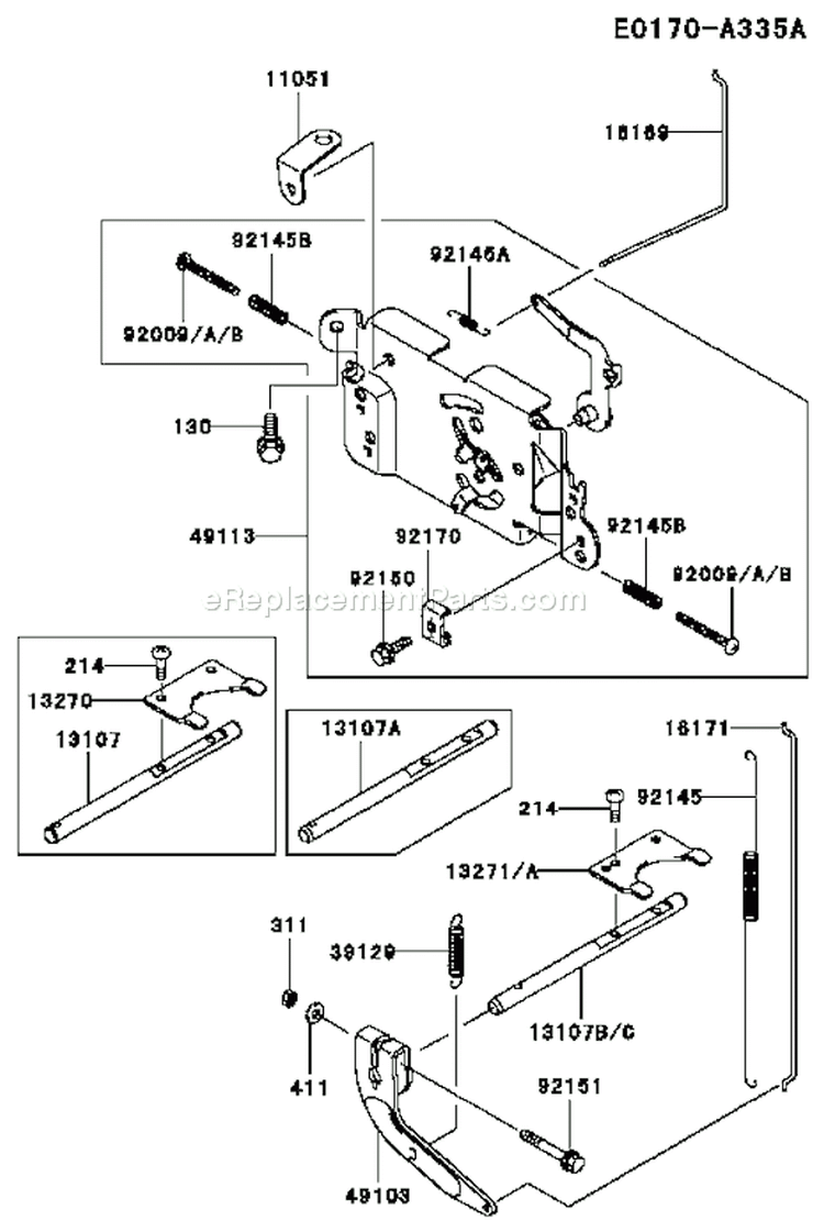 Page C Diagram and Parts List for FH500V AS20 Kawasaki Engine