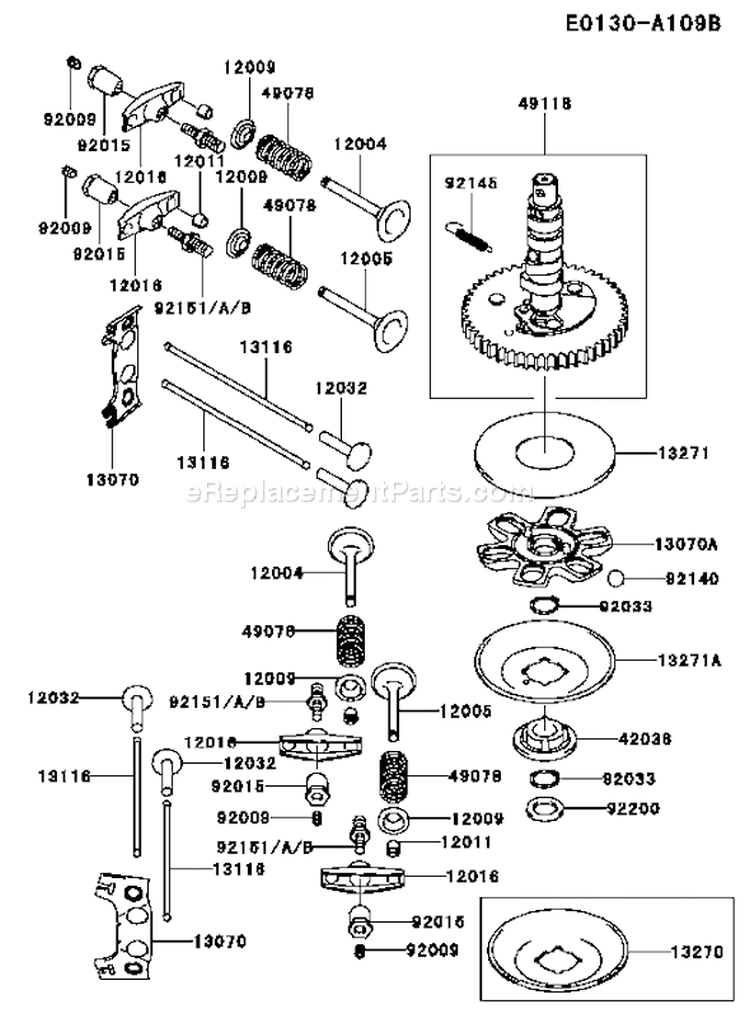 Page L Diagram and Parts List for FH500V AS31 Kawasaki Engine