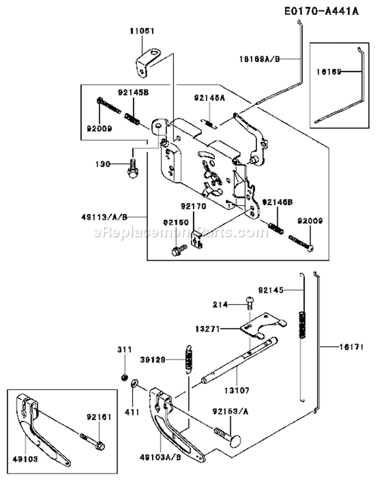 Page C Diagram and Parts List for FH500V AS31 Kawasaki Engine