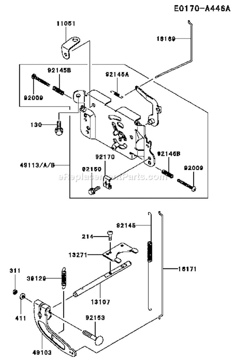 Page C Diagram and Parts List for FH500V BS36 Kawasaki Engine