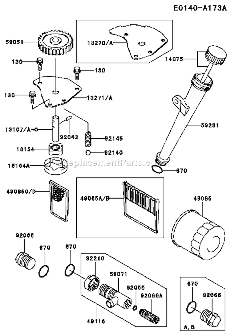 Page I Diagram and Parts List for FH500V AS14 Kawasaki Engine