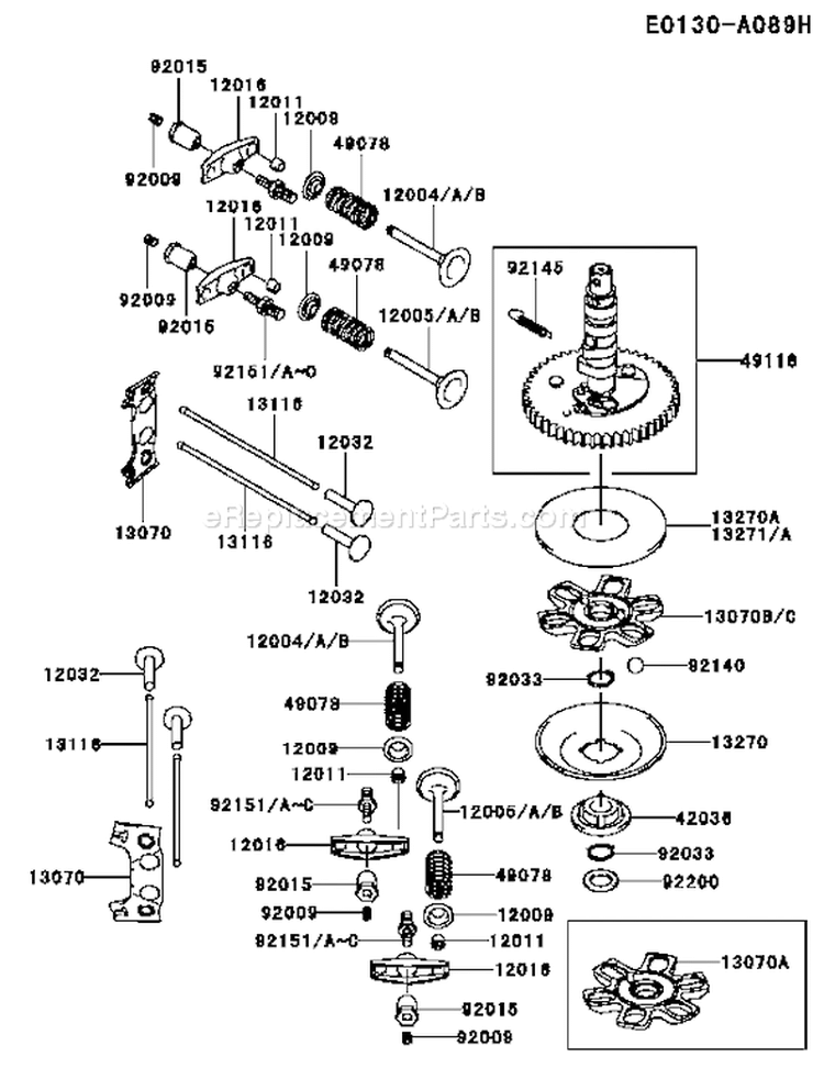 Page L Diagram and Parts List for FH500V DS10 Kawasaki Engine