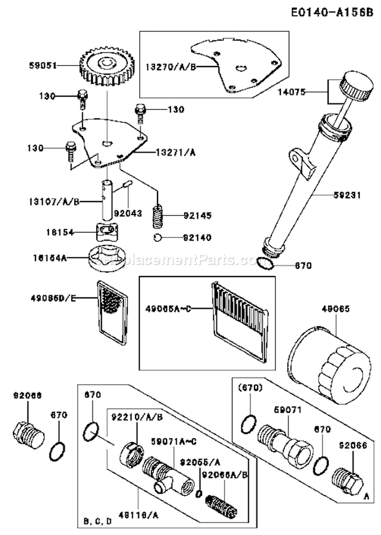 Page I Diagram and Parts List for FH500V DS10 Kawasaki Engine
