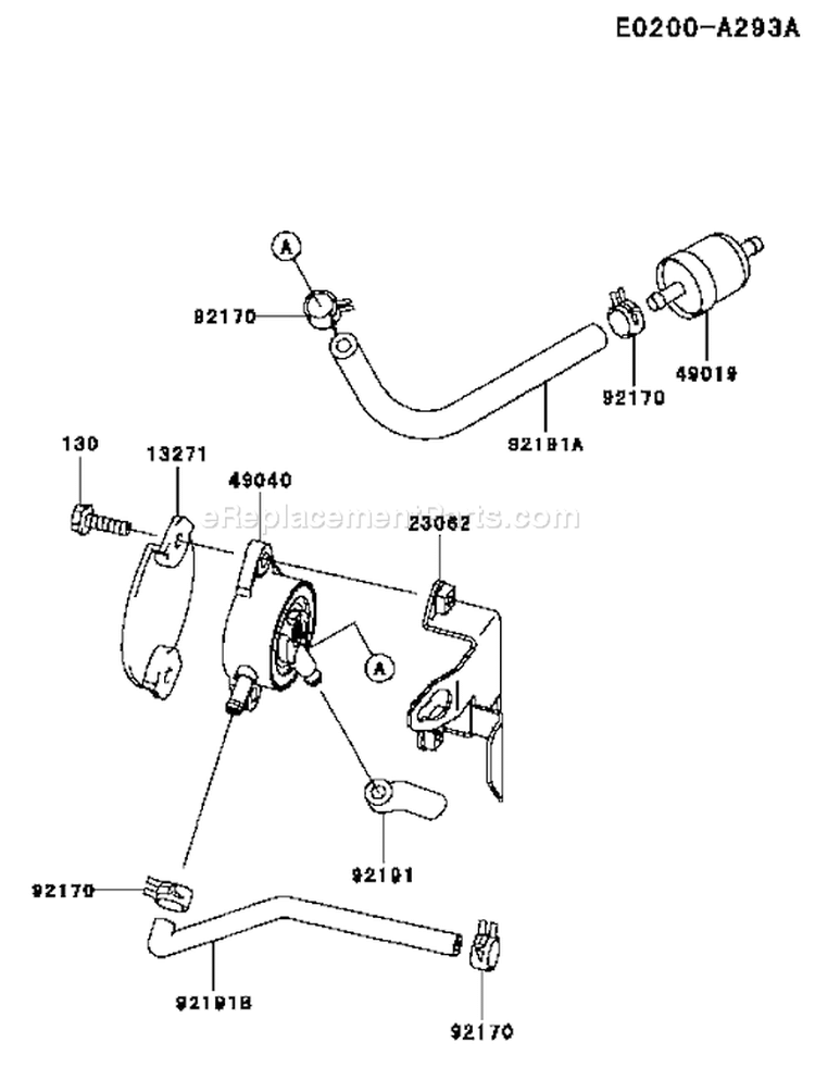 Page G Diagram and Parts List for FH500V AS20 Kawasaki Engine