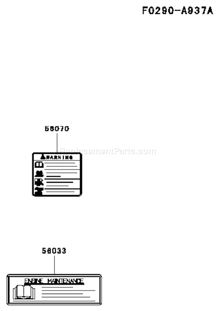 Page H Diagram and Parts List for FH531V-BS05  Kawasaki Engine