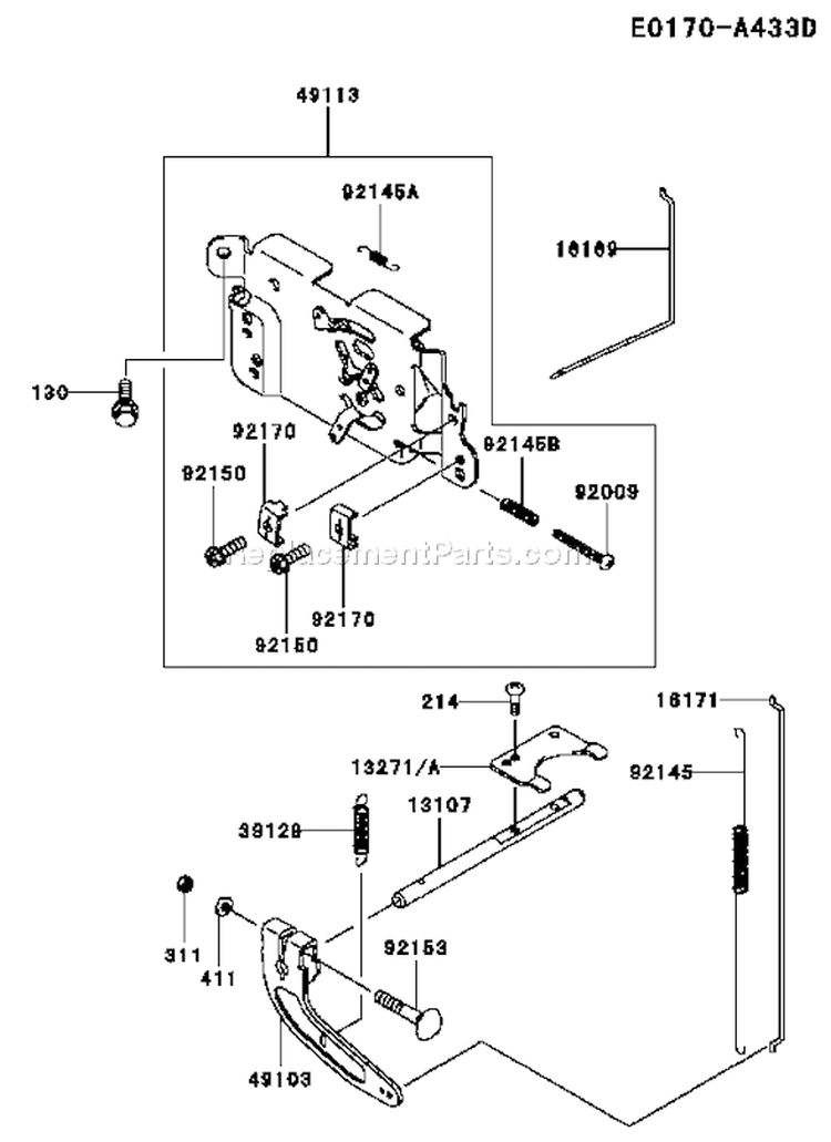 Page C Diagram and Parts List for FH541V AS36 Kawasaki Engine