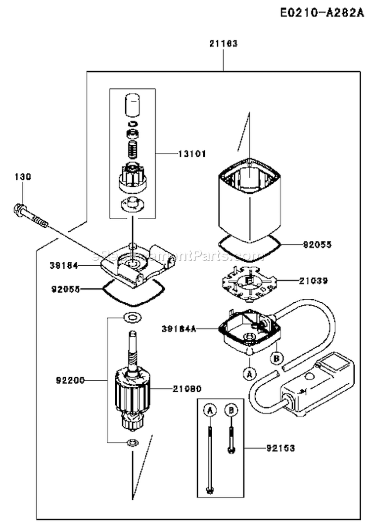 Page K Diagram and Parts List for FH541V-BS05  Kawasaki Engine