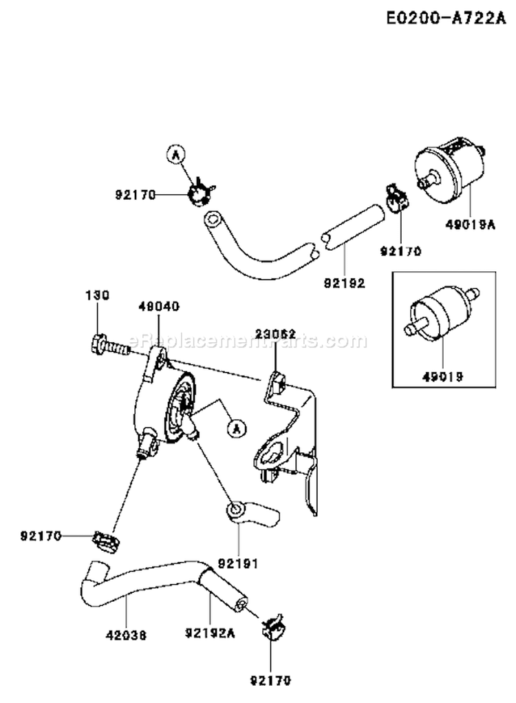 Page G Diagram and Parts List for FH541V AS53 Kawasaki Engine
