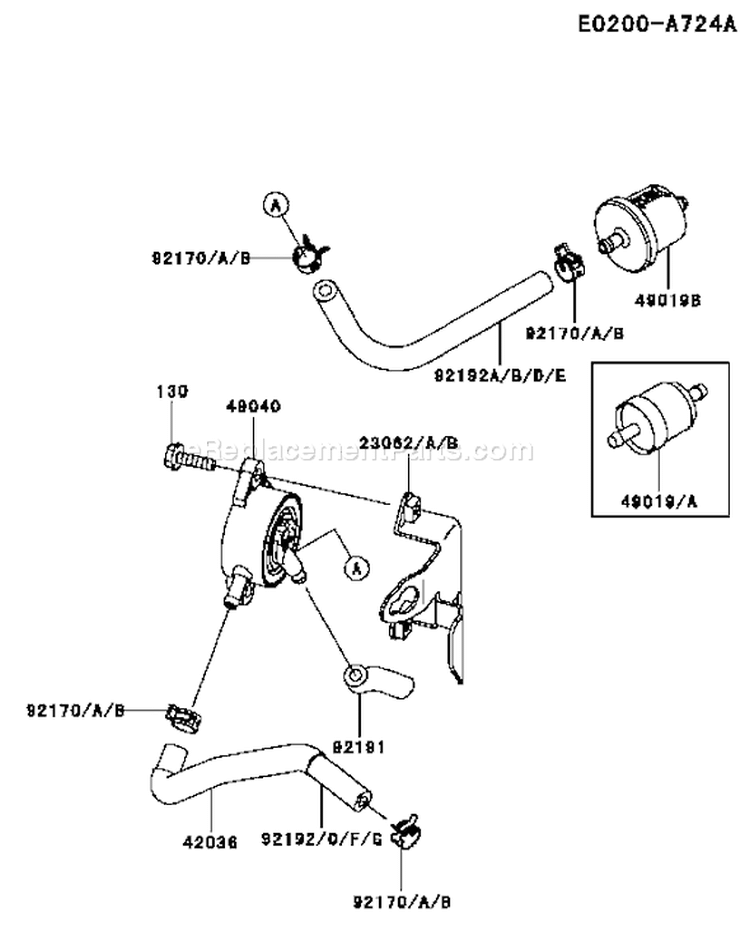 Page G Diagram and Parts List for FH541V CS43 Kawasaki Engine