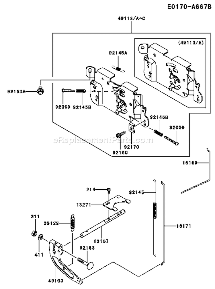 Page C Diagram and Parts List for FH541V CS44 Kawasaki Engine