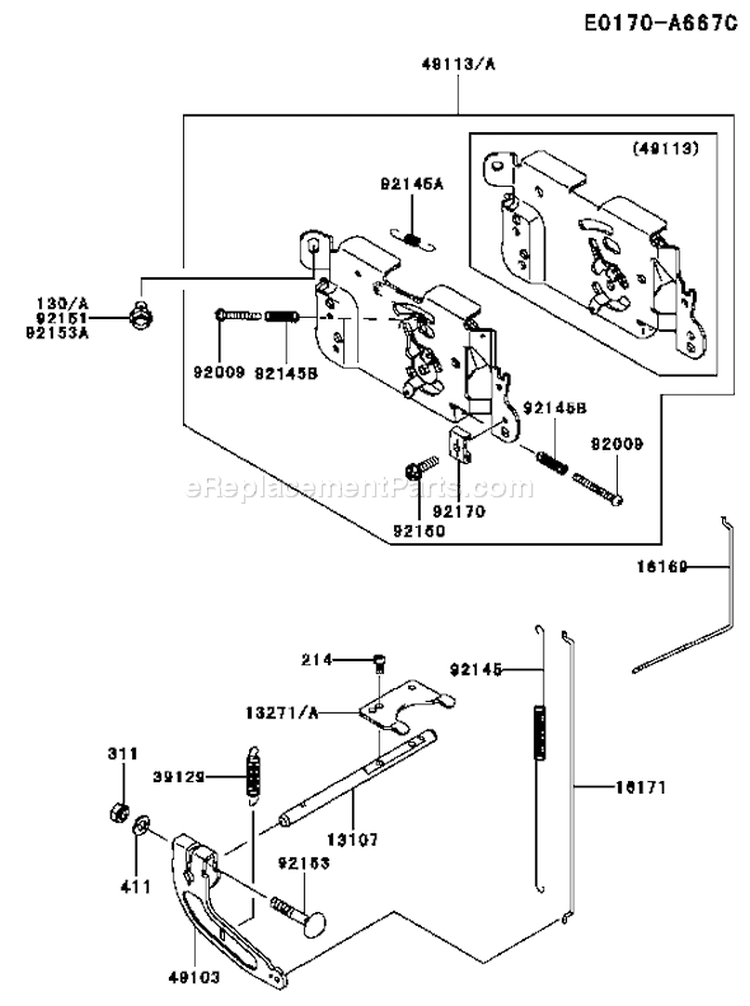 Page C Diagram and Parts List for FH541V AS50 Kawasaki Engine