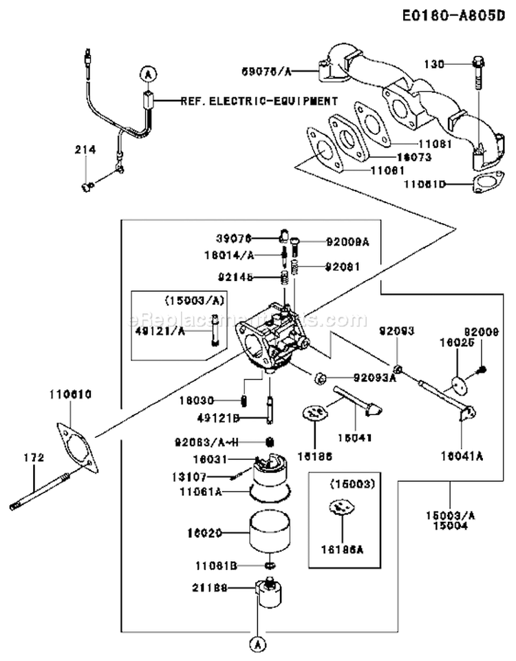 Nozzle-Main 49121-7009 - OEM Kawasaki - eReplacementParts.com