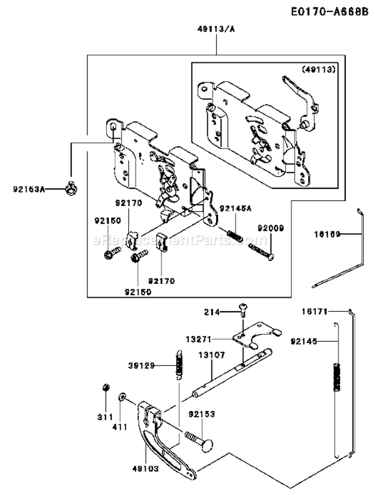 Page C Diagram and Parts List for FH541V-ES24  Kawasaki Engine