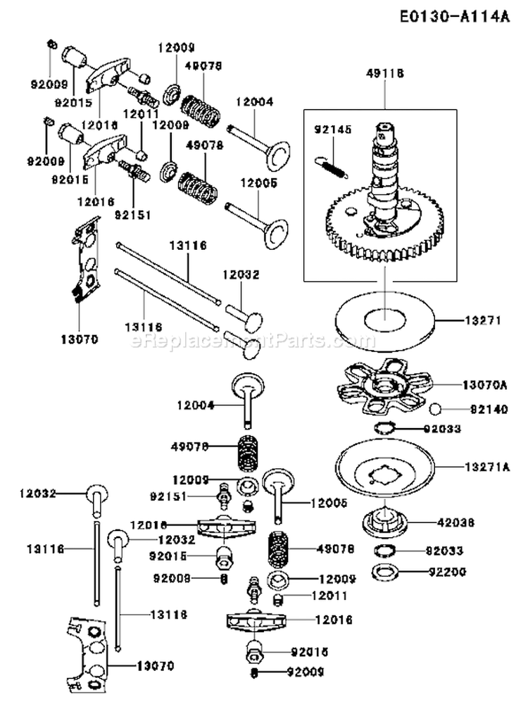 Page L Diagram and Parts List for FH580V AS11 Kawasaki Engine