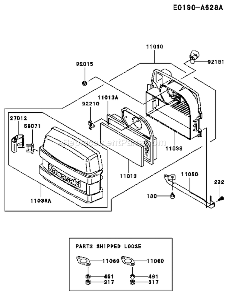 Page A Diagram and Parts List for FH451V AS18 Kawasaki Engine