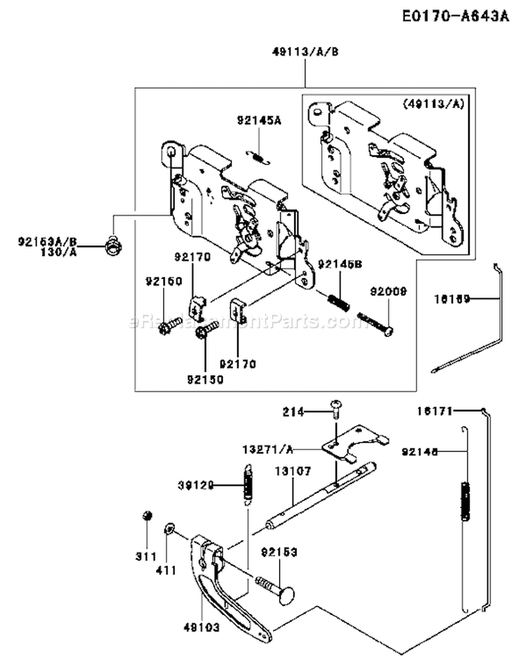 Page C Diagram and Parts List for FH580V AS37 Kawasaki Engine