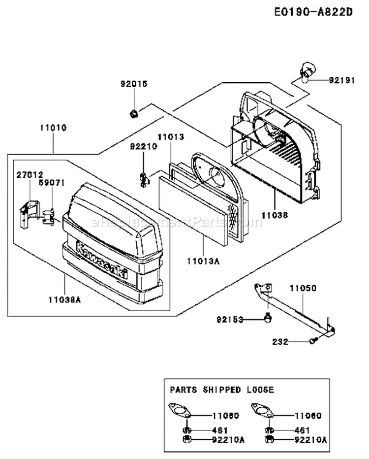 Page A Diagram and Parts List for FH541V AS51 Kawasaki Engine