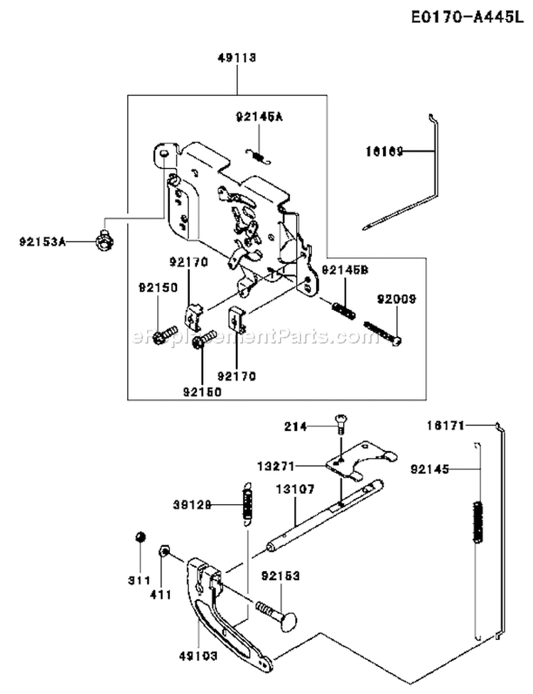 Page C Diagram and Parts List for FH580V AS43 Kawasaki Engine