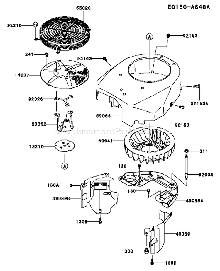 Page D Diagram and Parts List for FH580V CS13 Kawasaki Engine