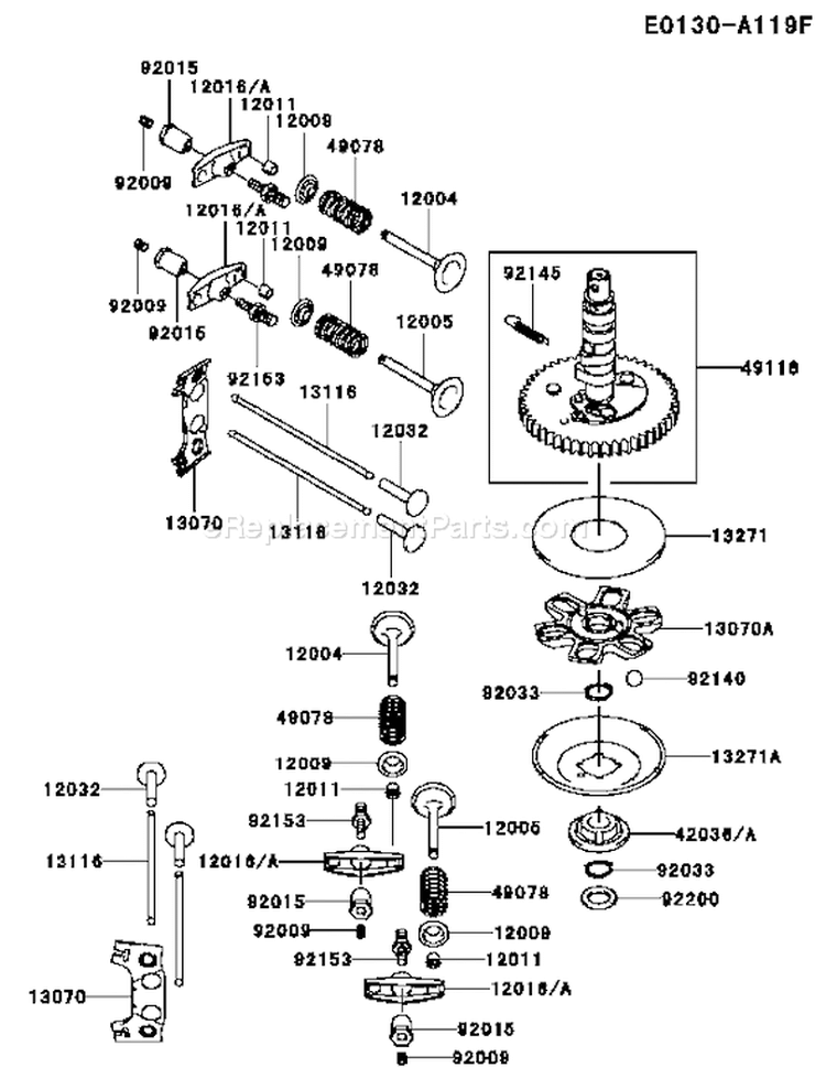 Page L Diagram and Parts List for FH541V AS36 Kawasaki Engine