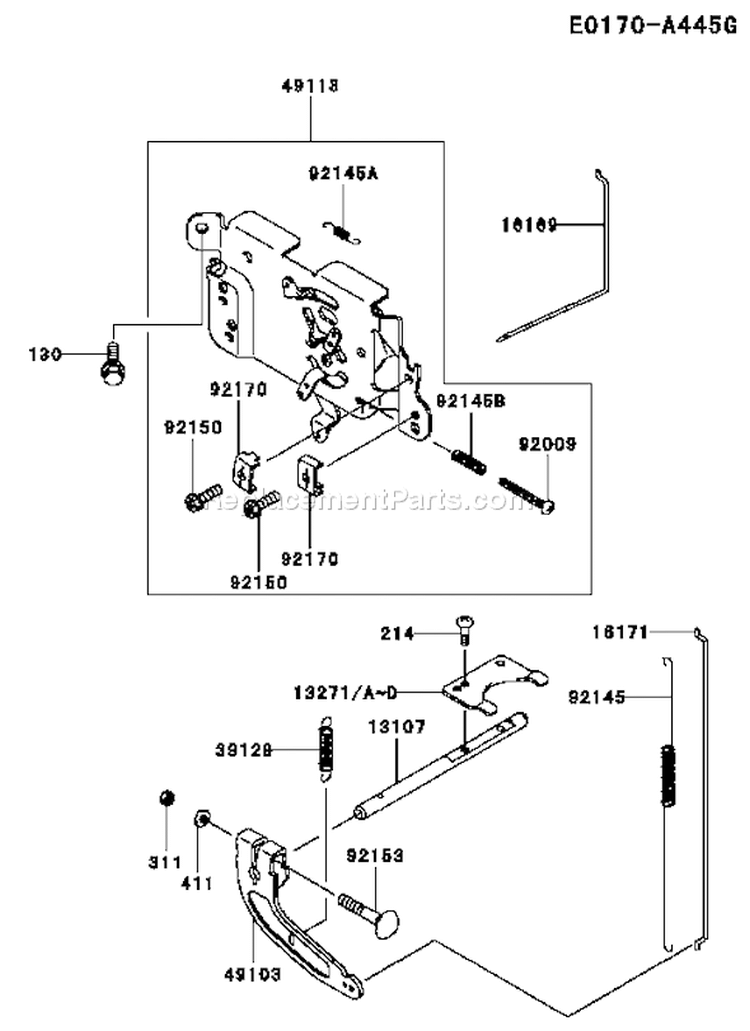 Page C Diagram and Parts List for FH580V AS29 Kawasaki Engine
