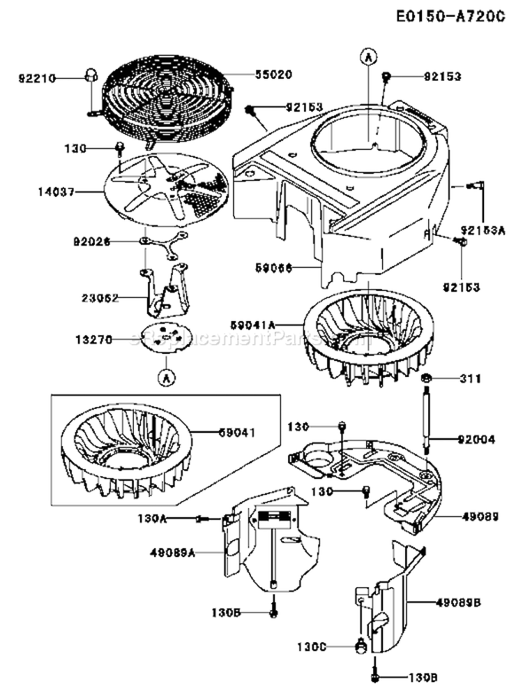 Page D Diagram and Parts List for FH580V CS31 Kawasaki Engine