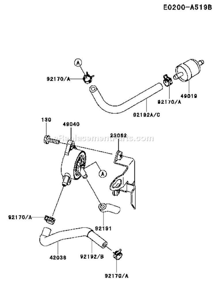 Page G Diagram and Parts List for FH451V DS17 Kawasaki Engine