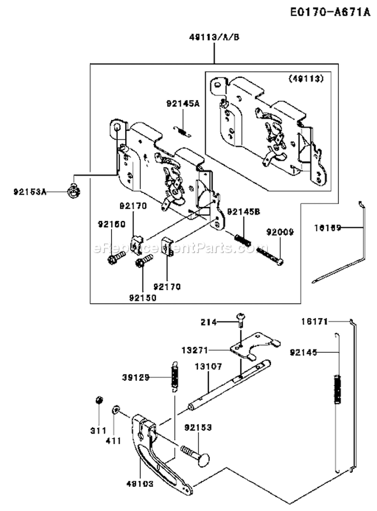 Page C Diagram and Parts List for FH580V CS37 Kawasaki Engine