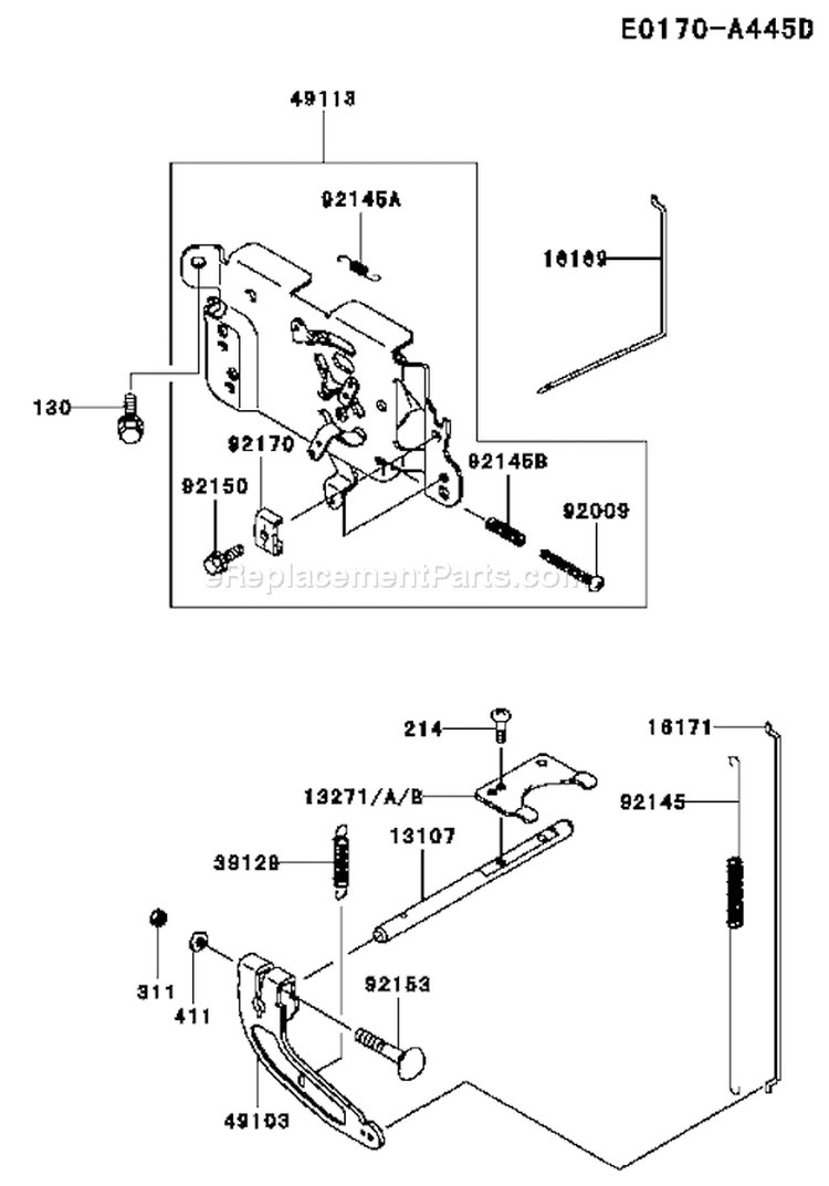 Page C Diagram and Parts List for FH580V ES06 Kawasaki Engine