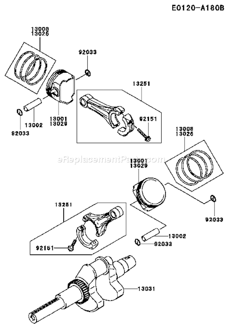 Page J Diagram and Parts List for FH601D AS06 Kawasaki Engine