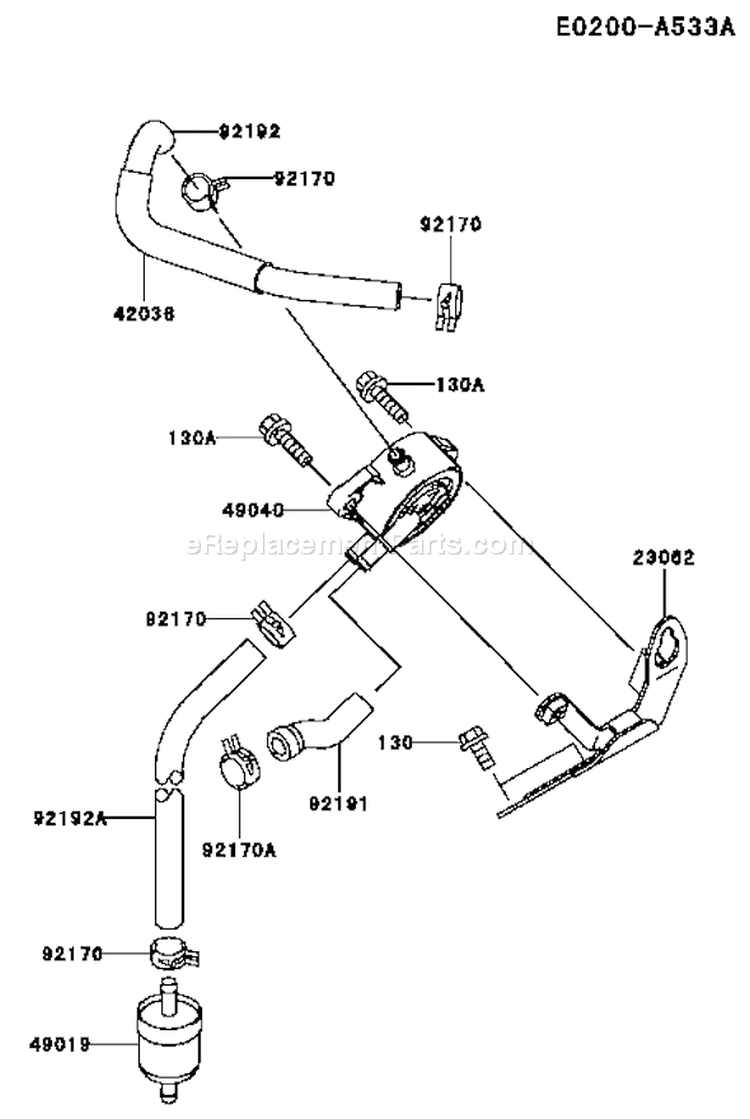 Page G Diagram and Parts List for FH601D AS06 Kawasaki Engine