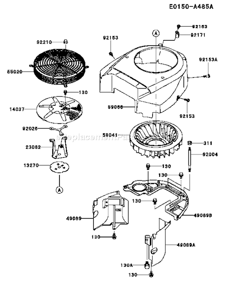 Page D Diagram and Parts List for FH601V AS24 Kawasaki Engine